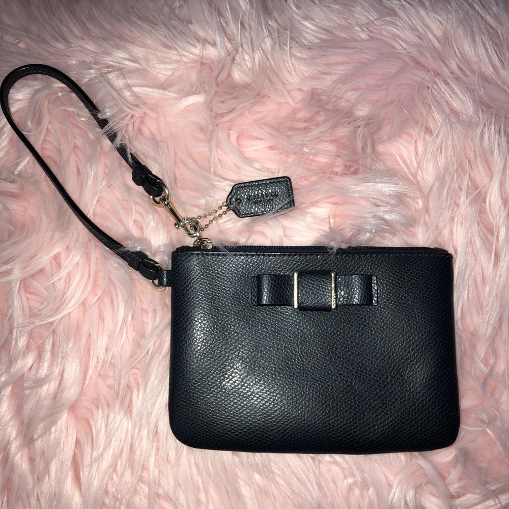Coach navy wristlet!